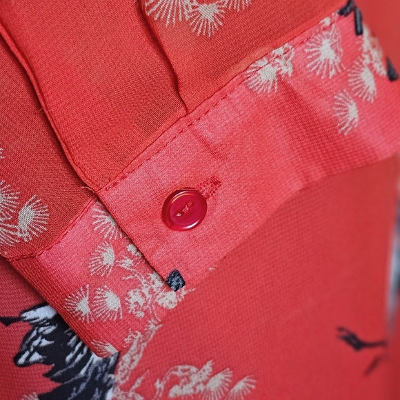 Streetwear Society sheer long button-up shirt. Size small. - Picture 7 of 10